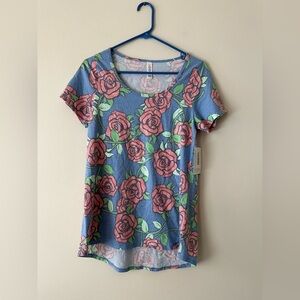 LuLaRoe Perfect T- shirt, floral rose print NWT size small